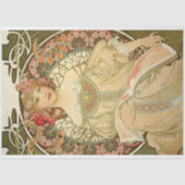 Alphonse Mucha Art Deco Seidenpapier (Vorderseite)