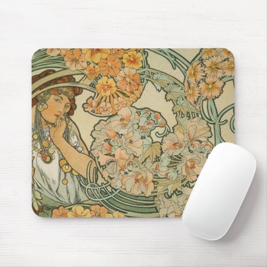 Alphonse Mucha Art Mousepad (Mit Mouse)