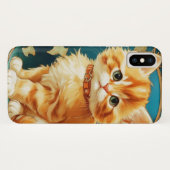 Alphonse Mucha Art Nouveau Cat Case-Mate iPhone Hülle (Rückseite (Horizontal))