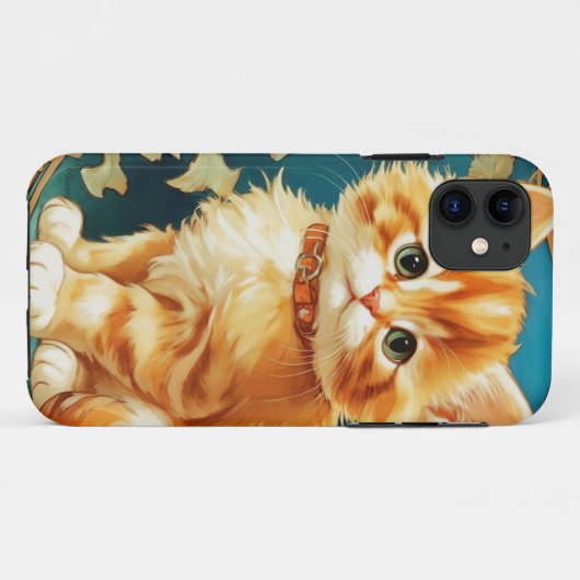 Alphonse Mucha Art Nouveau Cat Case-Mate iPhone Hülle (Rückseite (Horizontal))