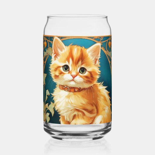 Alphonse Mucha Art Nouveau Cat Dosenglas (Vorderseite)