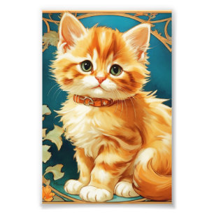 Alphonse Mucha Art Nouveau Cat Fotodruck