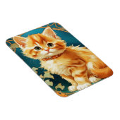 Alphonse Mucha Art Nouveau Cat Magnet (Rechte Seite)