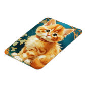 Alphonse Mucha Art Nouveau Cat Magnet (Linke Seite)