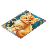 Alphonse Mucha Art Nouveau Cat Notizblock (Linke Seite)