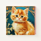 Alphonse Mucha Art Nouveau Cat Notizblock (Rückseite)