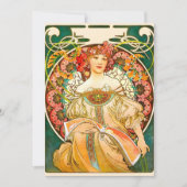 Alphonse Mucha Art Nouveau Daydream Einladung (Vorderseite)