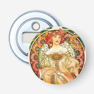 Alphonse Mucha Art Nouveau Daydream Flaschenöffner