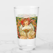 Alphonse Mucha Art Nouveau Daydream Glas (Rückseite)
