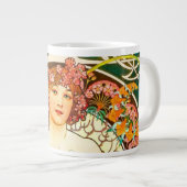 Alphonse Mucha Art Nouveau Daydream Jumbo-Tasse (Vorderseite Rechts)