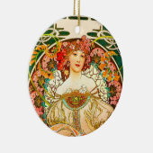 Alphonse Mucha Art Nouveau Daydream Keramik Ornament (Rechts)