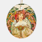 Alphonse Mucha Art Nouveau Daydream Keramik Ornament (Links)