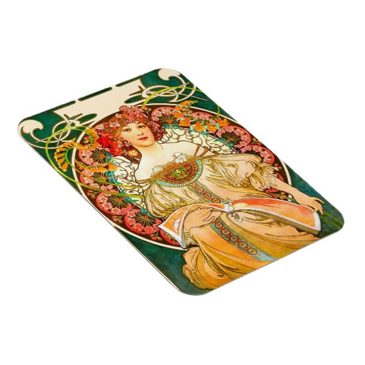 Alphonse Mucha Art Nouveau Daydream Magnet (Rechte Seite)