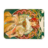 Alphonse Mucha Art Nouveau Daydream Magnet (Horizontal)