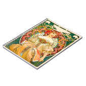 Alphonse Mucha Art Nouveau Daydream Notizblock (Linke Seite)
