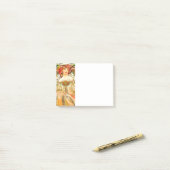 Alphonse Mucha Art Nouveau Daydream Post-it Klebezettel (Auf Schreibtisch)