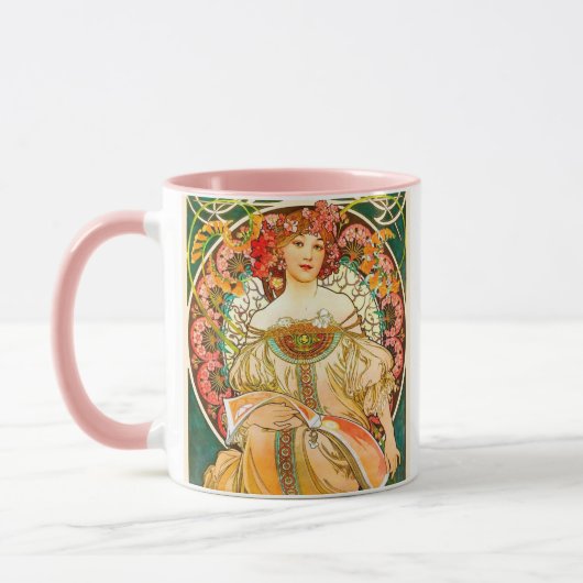 Alphonse Mucha Art Nouveau Daydream Tasse (Links)