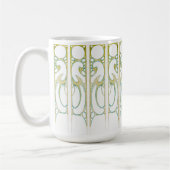 Alphonse Mucha Art Nouveau Dekorrahmen Streifen Kaffeetasse (Links)
