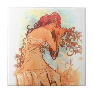 Alphonse Mucha Art Nouveau Fliesen