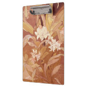 Alphonse Mucha Art Nouveau Floral Detail Klemmbrett (Links)