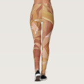 Alphonse Mucha Art Nouveau Floral Detail Leggings (Rückseite)