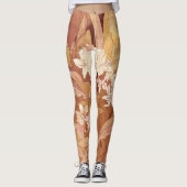 Alphonse Mucha Art Nouveau Floral Detail Leggings (Vorderseite)