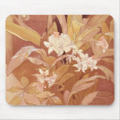 Alphonse Mucha Art Nouveau Floral Detail Mousepad (Vorne)