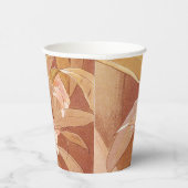 Alphonse Mucha Art Nouveau Floral Detail Pappbecher (Rechts)