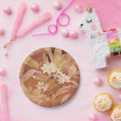 Alphonse Mucha Art Nouveau Floral Detail Pappteller (Party)