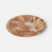 Alphonse Mucha Art Nouveau Floral Detail Pappteller (Schrägansicht)