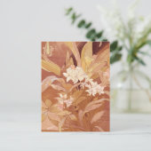 Alphonse Mucha Art Nouveau Floral Detail Postkarte (Stehend Vorderseite)