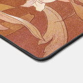 Alphonse Mucha Art Nouveau Floral Detail Schreibtischunterlage (Ecke)