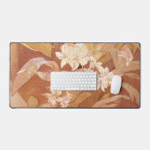 Alphonse Mucha Art Nouveau Floral Detail Schreibtischunterlage (Tastatur & Maus)