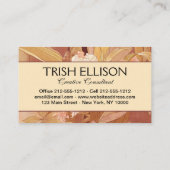 Alphonse Mucha Art Nouveau Floral Detail Visitenkarte (Rückseite)