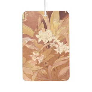 Alphonse Mucha Art Nouveau Florales Detail Autolufterfrischer