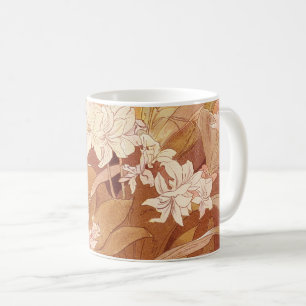 Alphonse Mucha Art Nouveau Florales Detail Kaffeetasse
