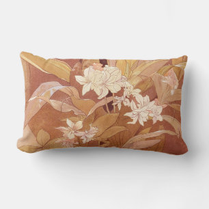 Alphonse Mucha Art Nouveau Florales Detail Lendenkissen