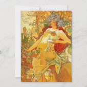 Alphonse Mucha Art Nouveau Herbst Einladung (Vorderseite)