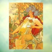 Alphonse Mucha Art Nouveau Herbst Fensteraufkleber (Blatt 3)