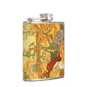 Alphonse Mucha Art Nouveau Herbst Flachmann (Rechts)