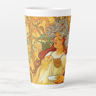 Alphonse Mucha Art Nouveau Herbst Milchtasse