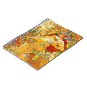 Alphonse Mucha Art Nouveau Herbst Notizblock (Linke Seite)