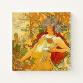 Alphonse Mucha Art Nouveau Herbst Notizblock (Rückseite)