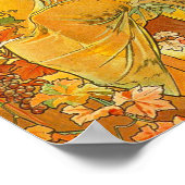 Alphonse Mucha Art Nouveau Herbst Poster (Ecke)