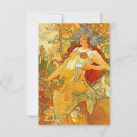 Alphonse Mucha Art Nouveau Herbst