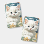 Alphonse Mucha Art Nouveau Kitten Ausweis (Vorder- & Rückseite)