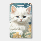 Alphonse Mucha Art Nouveau Kitten Ausweis (Rückseite)