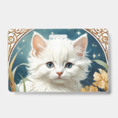 Alphonse Mucha Art Nouveau Kitten Ausweis (Rückseite)