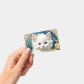 Alphonse Mucha Art Nouveau Kitten Ausweis (Handheld)