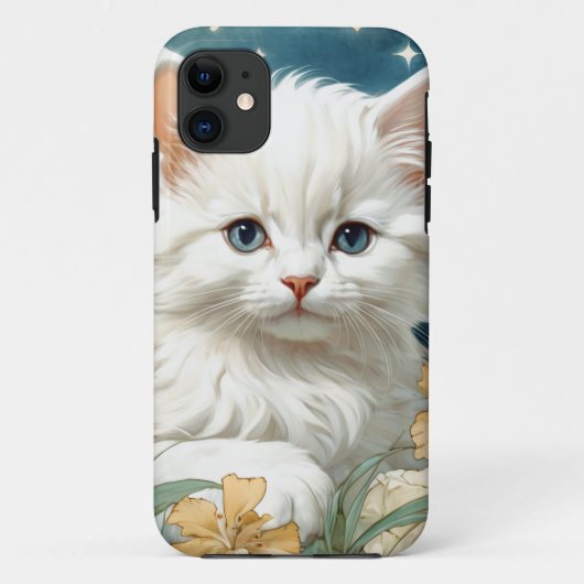 Alphonse Mucha Art Nouveau Kitten Case-Mate iPhone Hülle (Rückseite)